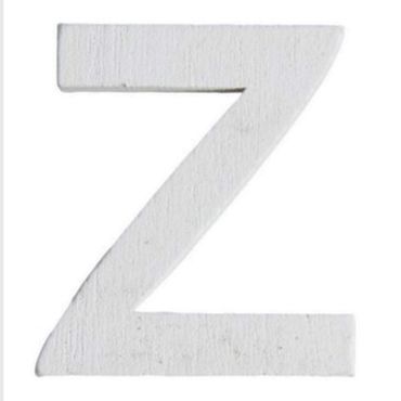 Lettre Z en Bois Blanc - 5 cm