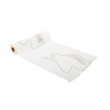 chemin de table en velours licorne pastel | jourdefete.com