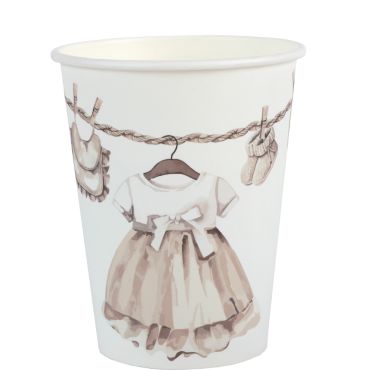 Gobelets Little Teddy ivoire décoration bébé fête | jourdefete.com