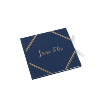 Livre d'Or - Dorure Embossée - Bleu Marine | jourdefete.com