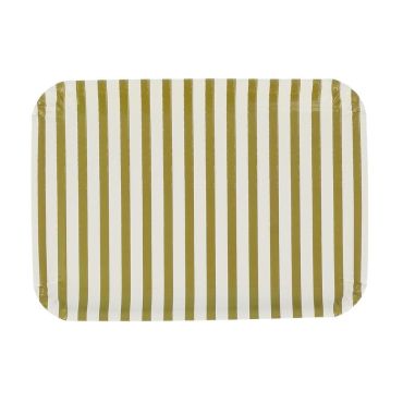 Plateaux rectangulaires rayés Mix & Match 35 x 25,5 cm | jourdefete.com
