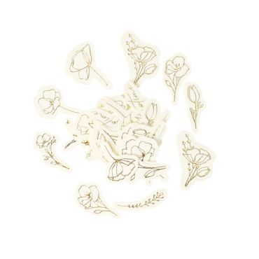 De jolies confettis blancs et dorés à parsemer sur votre table de baptême | jourdefete.com