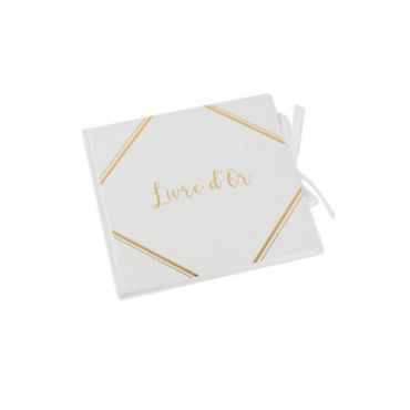 Livre D'Or - Dorure Embossée - Blanc| jourdefete.com