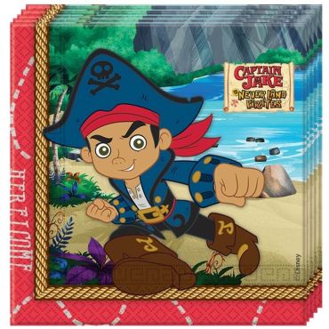 20 Serviettes en Papier - Jake et les Pirates du Pays imaginaire Disney 