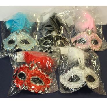 loup avec médaillon et plumes couleur au choix | jourdefete.com