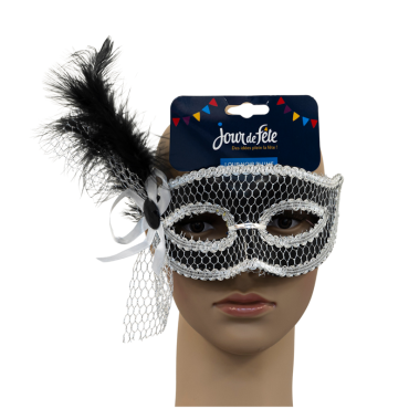 Loup noir avec plume | jourdefete.com