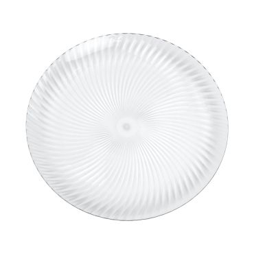 Sous-assiette transparente en plastique avec motif coquillage en spirale de 33 cm pour décoration de table de fête | jourdefete.com