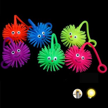 Yoyo puffer visage lumineux couleur aléatoire