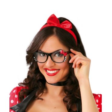 lunettes pour femme avec nœud rouge