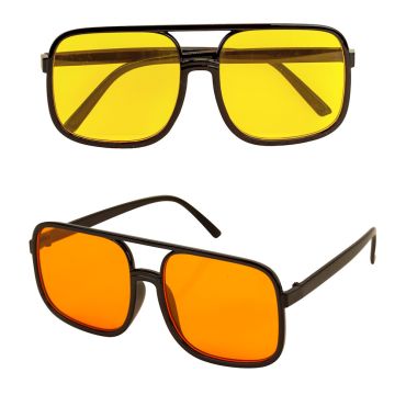 Lunettes hip-hop rétro à verres colorés pour déguisement funky | jourdefete.com