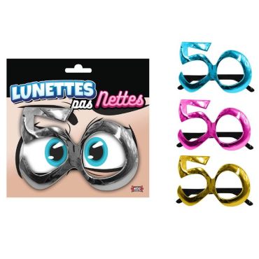 Lunettes métalliques anniversaire 50 ans couleur au choix