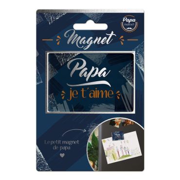 Un magnet avec citation affective à offrir pour la fête des pères avec écrit "Papa je t'aime" | jourdefete.com