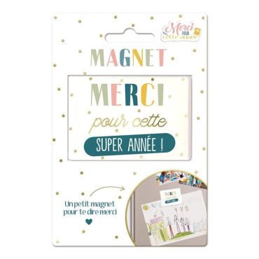 Offrez ce magnet pour remercier un enseignant de votre enfant à la fin de l'année scolaire | jourdefete.com