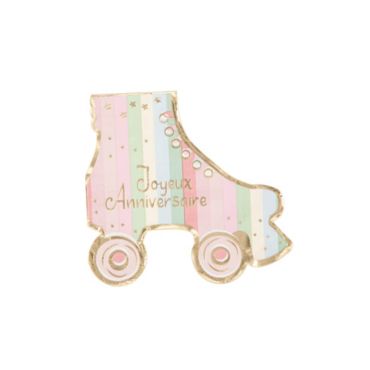 16 serviettes joyeux anniversaire collection Mahault Pastel et Or