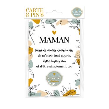 Carte et Pin's Maman d'amour