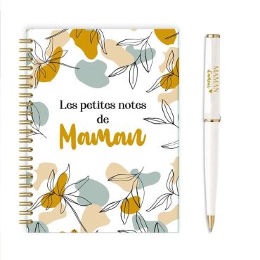 coffret carnet de notes avec stylo maman d'amour