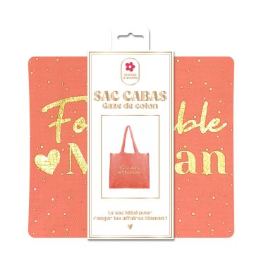 Sac cabas "Formidable Maman" en gaze de coton pour la fête des mères | jourdefete.com
