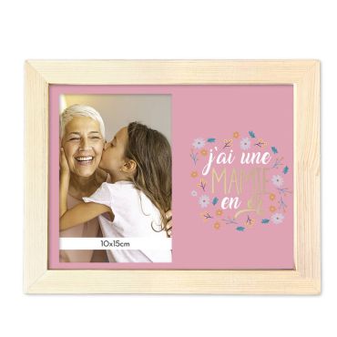 Cadre photo mamie en or 