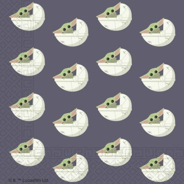 20 serviettes en papier Star Wars Mandalorian™ | jourdefete.com