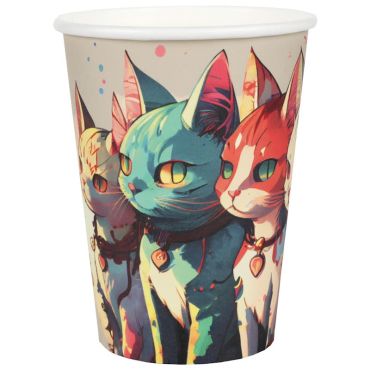 Des chats imprimés sur les gobelets pour l'anniversaire manga de votre enfant | jourdefete.com