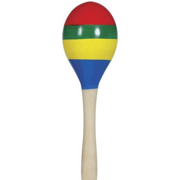 Maraca en bois multicolore 20 cm – instrument de fête coloré | jourdefete.com Maraca en bois multicolore 20 cm – instrument de fête coloré | jourdefete.com