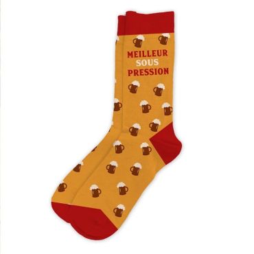 Chaussettes "Meilleur sous pression" - Collection Claquettes Chaussettes | jourdefete.com