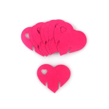 12 Marque-Places Cœur - Fuchsia