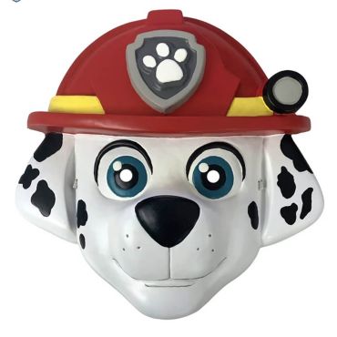 Masque enfant Marcus de la Pat' Patrouille avec casque de pompier rouge | jourdefete.com
