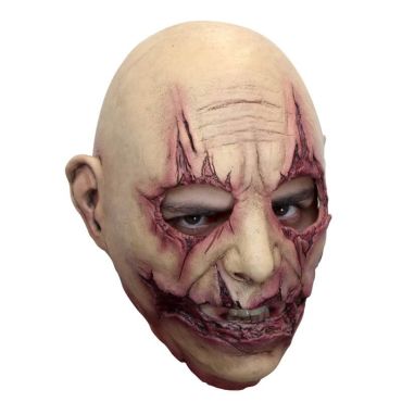 masque-latex-halloween-peau-blessures-chauve|jourdefete.com