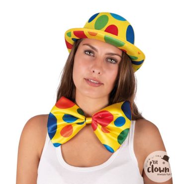 Maxi nœud papillon à pois multicolores pour déguisement | jourdefete.com