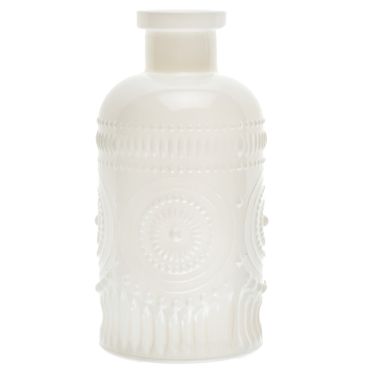 Vase vintage en verre ivoire avec motifs en relief | jourdefete.com