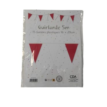 guirlande 5m rouge blanc | jourdefete.com