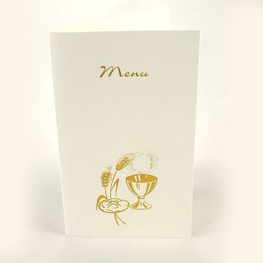 Menu Communion Calice Or
