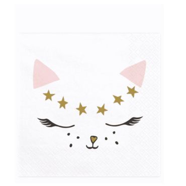 serviettes-chat-en-papier-anniversaire|jourdefete.com