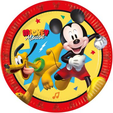 Assiettes en carton Mickey et Pluto pour anniversaire enfant | jourdefete.com