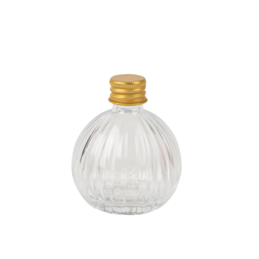 Petite bouteille mignonnette en verre 50 ml avec bouchon doré pour fête et cadeaux | jourdefete.com