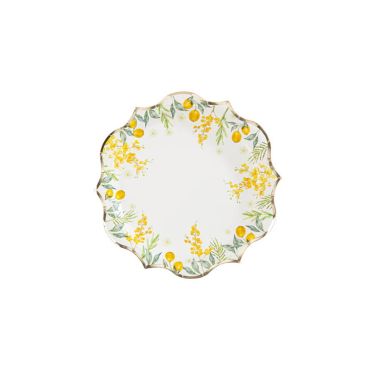 8 Assiettes en carton de la collection Mimosa