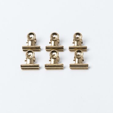 6 Pinces Clip - Or