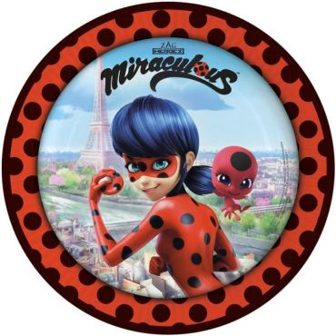 6 Assiettes en Carton - Miraculous - Lady Bug | jourdefete.com