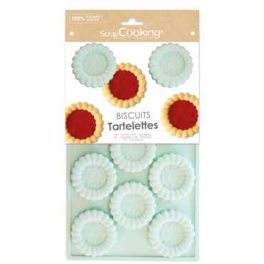 Moule en silicone Tartelettes pour biscuits et mini tartes maison | jourdefete.com