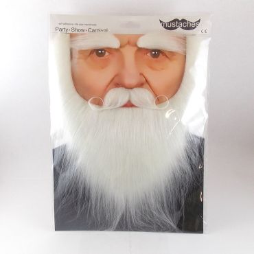 Set moustache / barbe / sourcils - Blanc