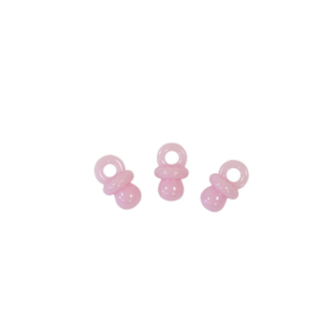 Sachet de 10 tétines de décoration - Rose