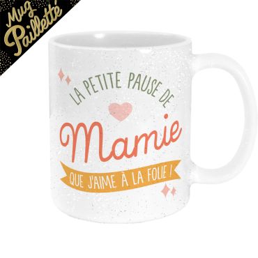 Mug blanc "La petite pause de Mamie" | jourdefete.com