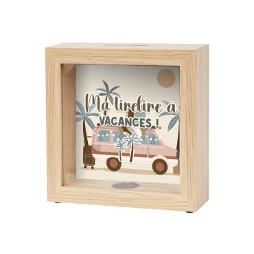 Tirelire déco Ma tirelire à VACANCES ! avec voiture et palmiers | jourdefete.com