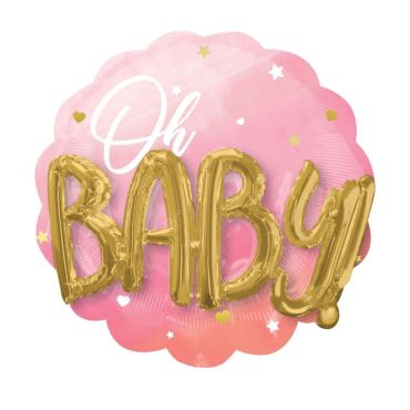 ballon-babyshower-fille-3D-oh-baby-rose|jourdefete.com