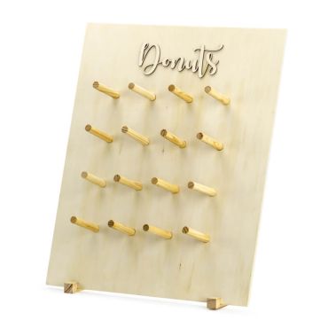 mur en bois naturel donuts | jourdefete.com