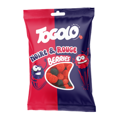 Bonbons mûres rouges et noires Togolo 125g | jourdefete.com
