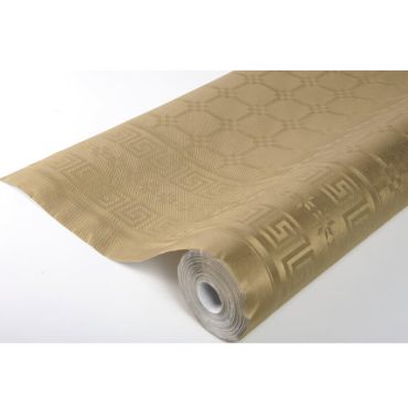 rouleau de nappe damassé couleur or de 6 m | jourdefete.com