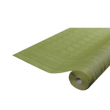 nappe damassée 25 x 1.20 m de couleur vert olive nappe damassée 25 x 1.20 m de couleur vert olive