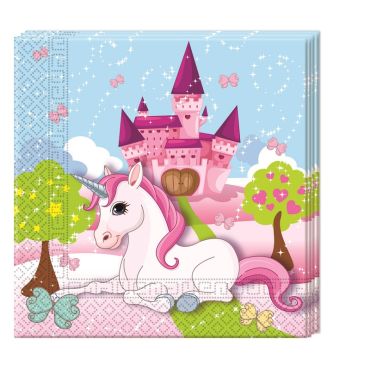 20 Serviettes Licorne